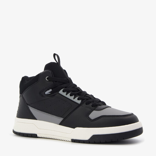Hoge heren sneakers zwart met grijs