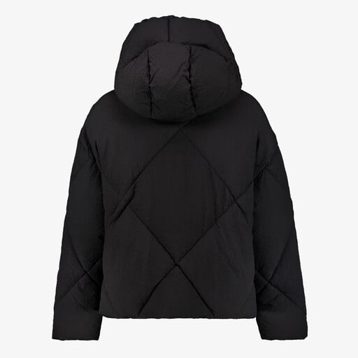 Gewatteerde dames jas zwart