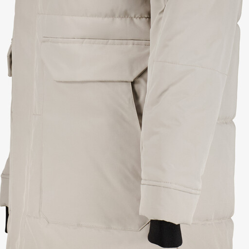 Gewatteerde heren softshell jas beige