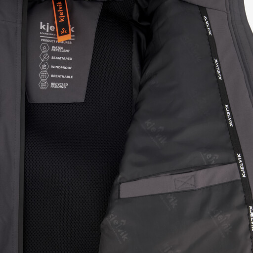 Kjevik waterafstotende heren outdoor jas grijs