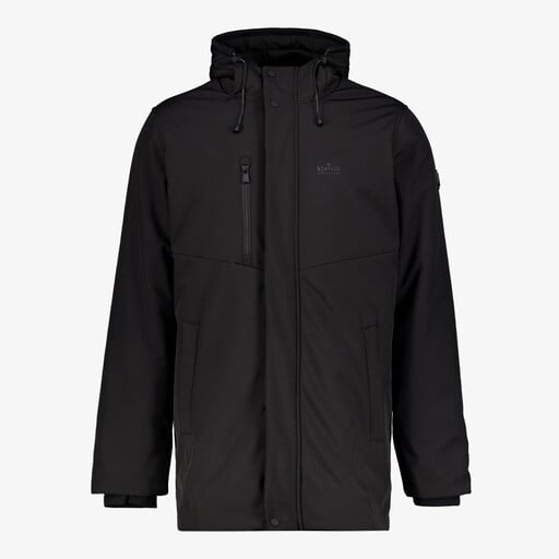 Padded heren softshell jas zwart