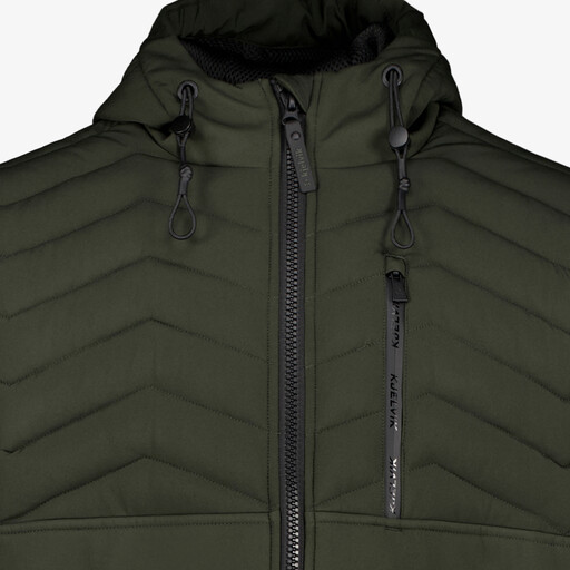 Gewatteerde heren softshell jas groen