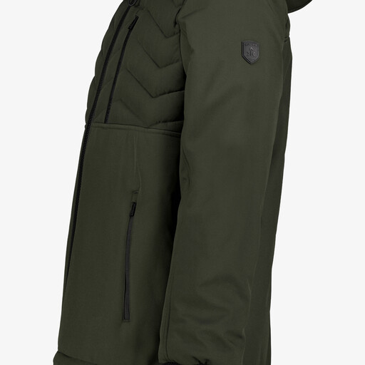 Gewatteerde heren softshell jas groen