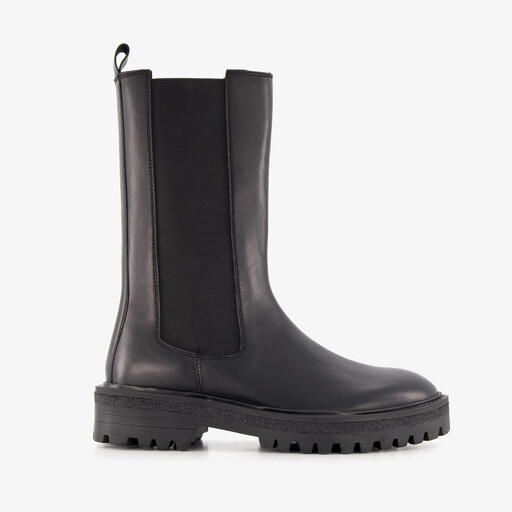 Leren dames Chelsea boots zwart