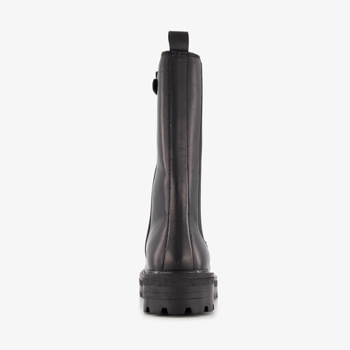 Leren dames Chelsea boots zwart