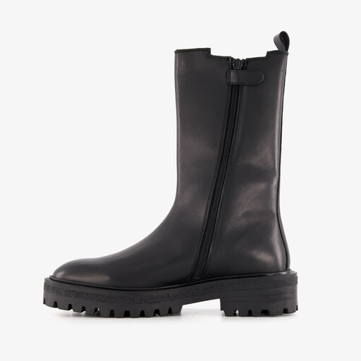 Leren dames Chelsea boots zwart