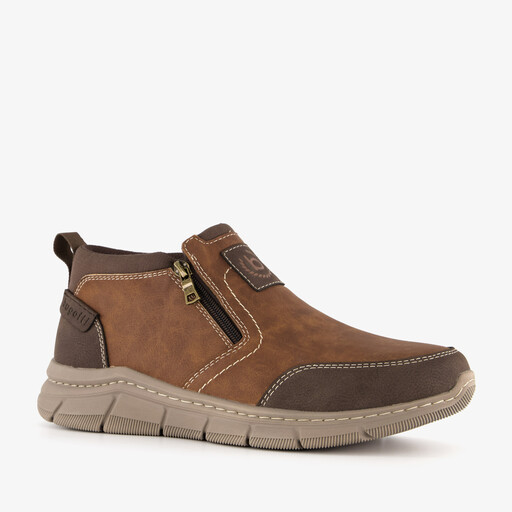 Hoge heren sneakers cognac