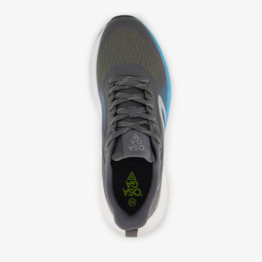 Heren fitnessschoenen grijs blauw