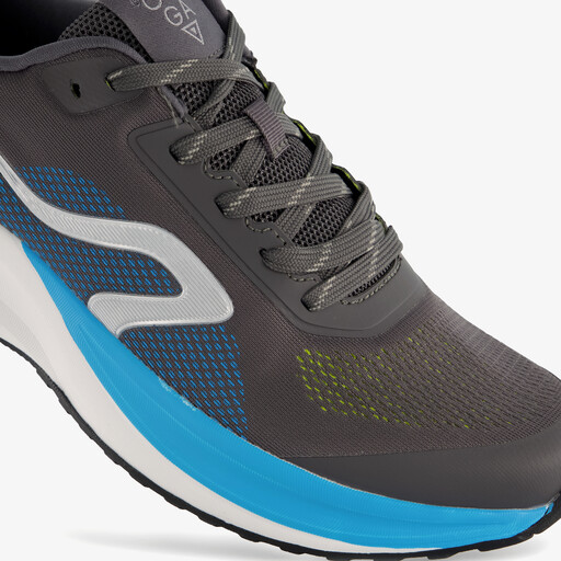 Heren fitnessschoenen grijs blauw