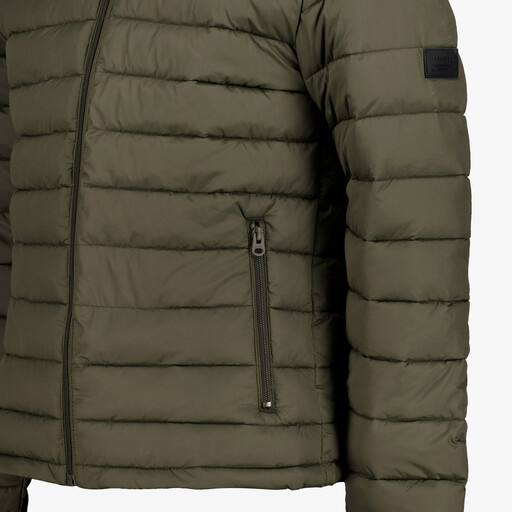 Gewatteerde heren jas groen