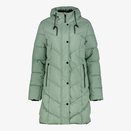 Gewatteerde dames winterjas groen