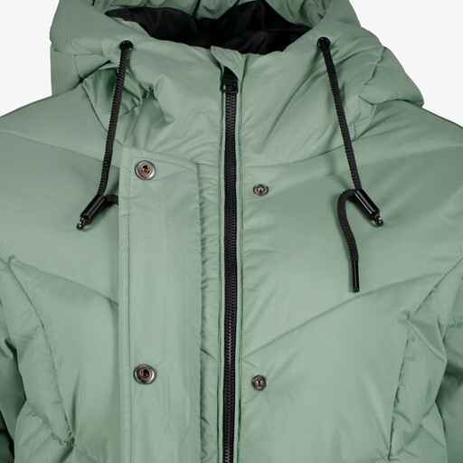 Gewatteerde dames winterjas groen