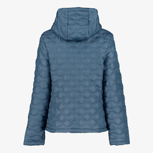 Gewatteerde dames jas blauw
