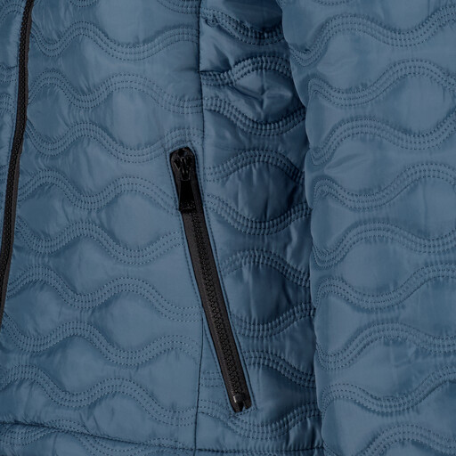 Gewatteerde dames jas blauw