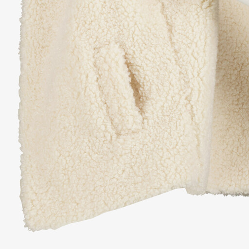 Meisjes teddy gilet beige