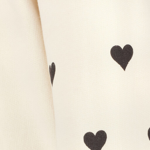 Meisjes sweater met hartjes beige