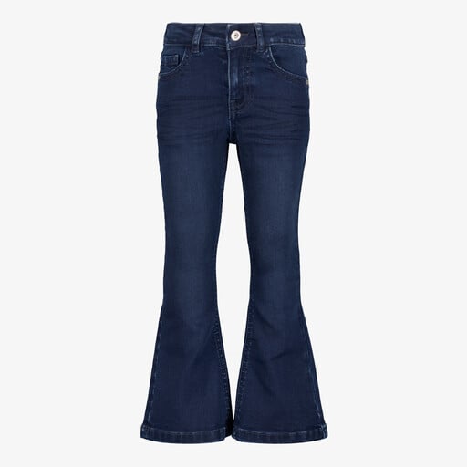 Meisjes flared jeans donkerblauw