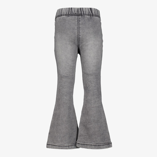 Meisjes flared tregging met split grijs