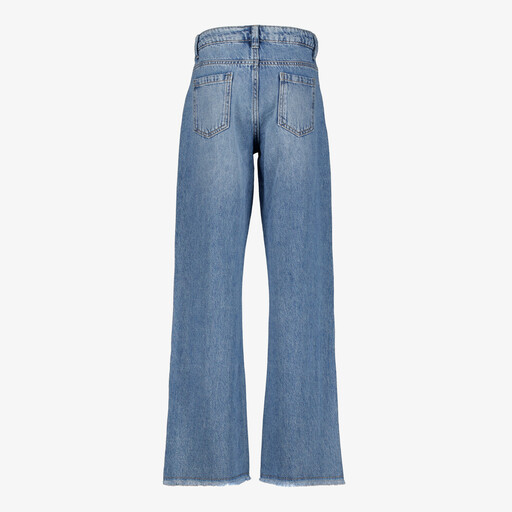 Meisjes jeans met strass steentjes en wijde pijpen