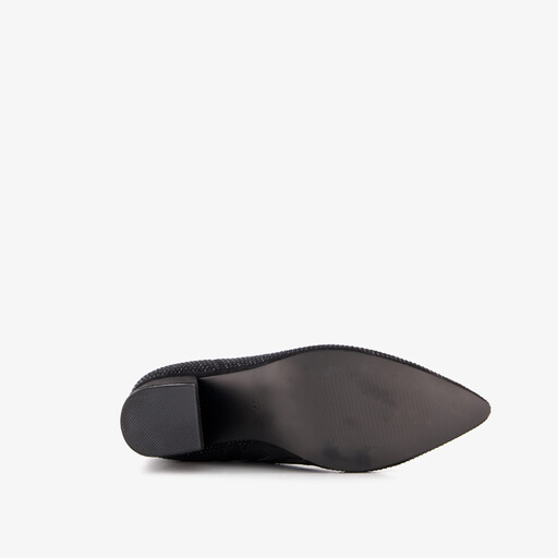 Dames glitter enkellaarsjes met hak