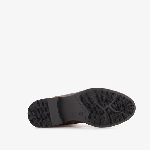 Dames enkellaarsjes met gespen bruin