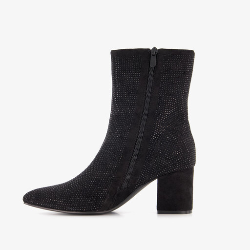 Dames glitter enkellaarsjes met hak
