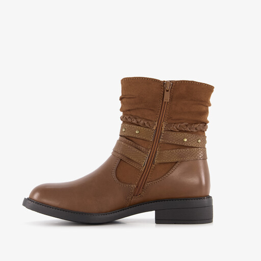 Dames enkellaarsjes met gespen bruin