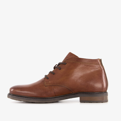 Leren heren veterschoenen cognac