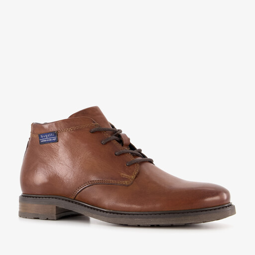 Leren heren veterschoenen cognac