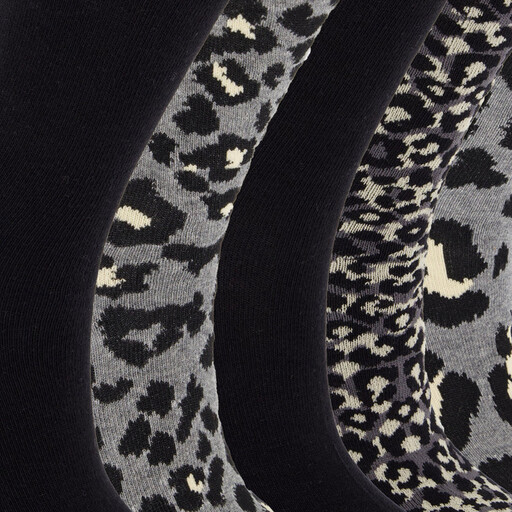 5 paar dames sokken met panterprint