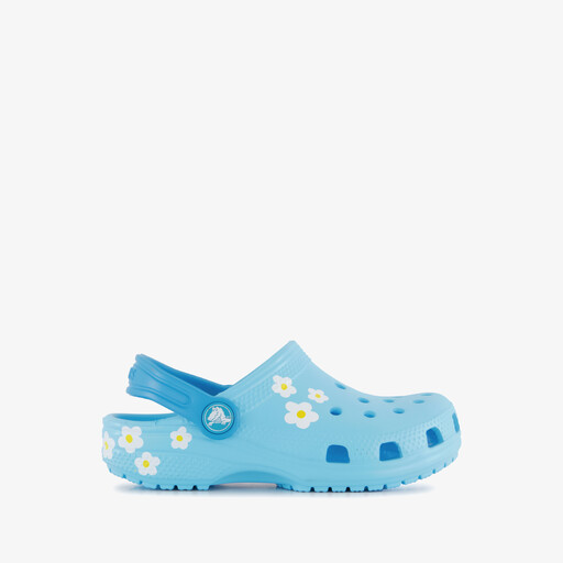Classic Clog kinder klompen blauw madeliefjes