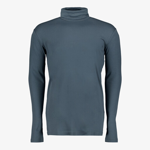 Heren skipully met rollneck blauw