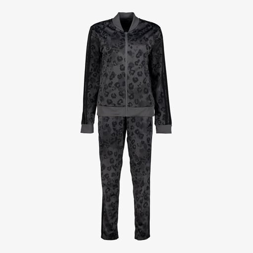 3S TR AOP dames trainingspak zwart grijs