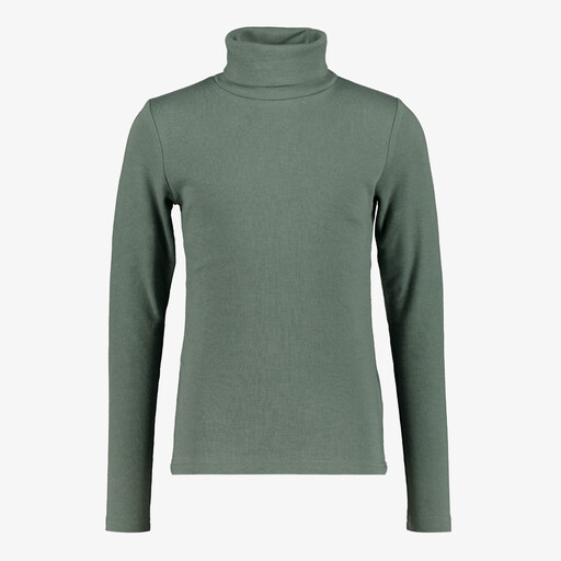 Kinder skipully met rollneck groen