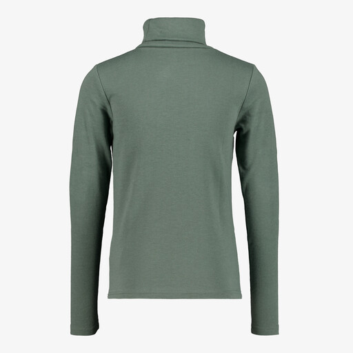 Kinder skipully met rollneck groen