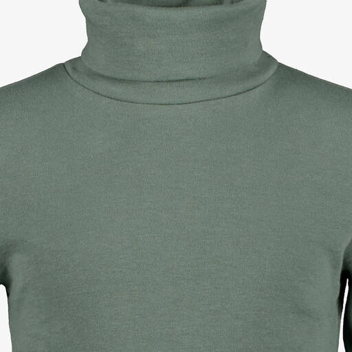 Kinder skipully met rollneck groen