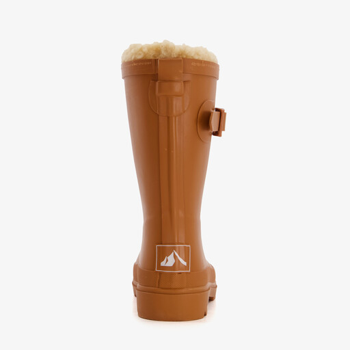 Gevoerde kinder regenlaarzen terracotta bruin