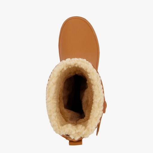 Gevoerde kinder regenlaarzen terracotta bruin