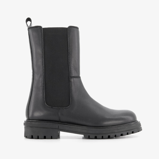 Leren meisjes Chelsea boots zwart