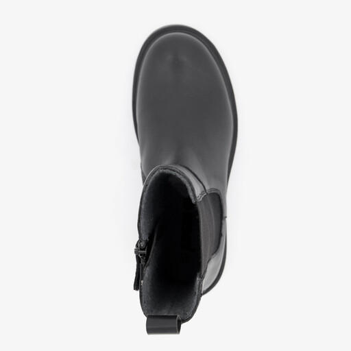 Leren meisjes Chelsea boots zwart