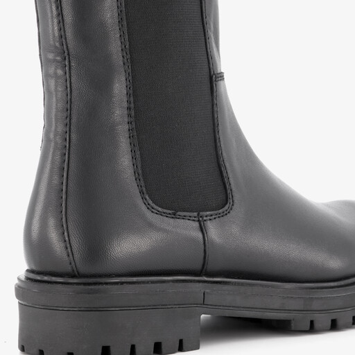 Leren meisjes Chelsea boots zwart