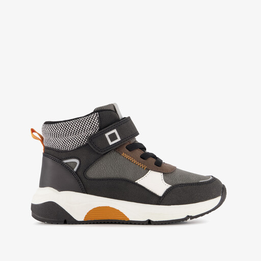 Hoge jongens sneakers zwart grijs