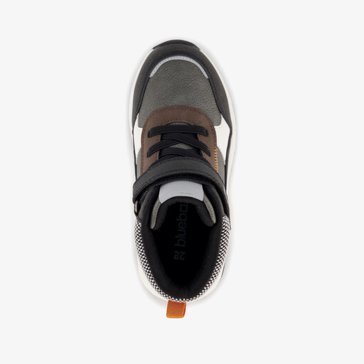 Hoge jongens sneakers zwart grijs