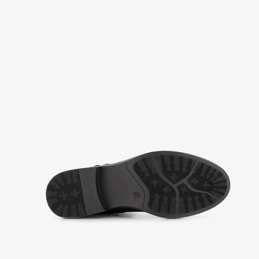 Dames enkellaarsjes met gespen zwart