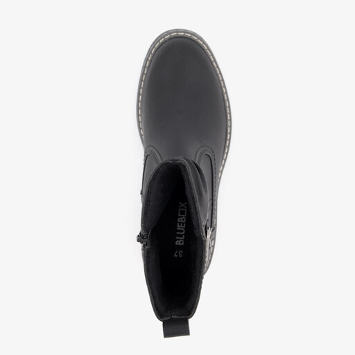 Dames enkellaarsjes met gesp zwart