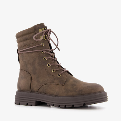 Dames veterboots bruin