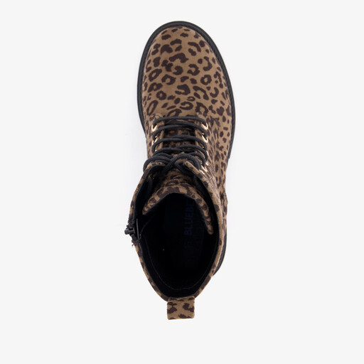 Blue box dames boots panterprint
