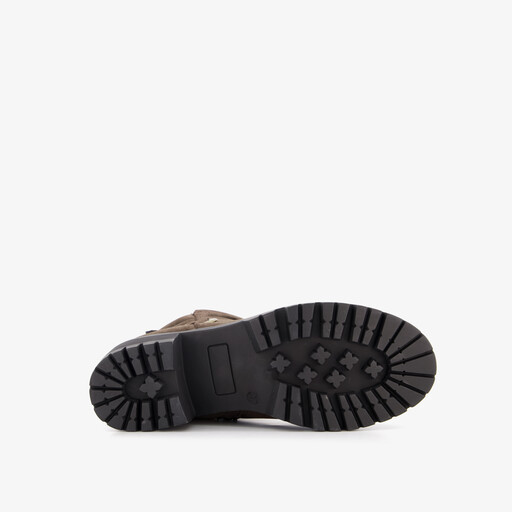 Dames biker boots met hak bruin