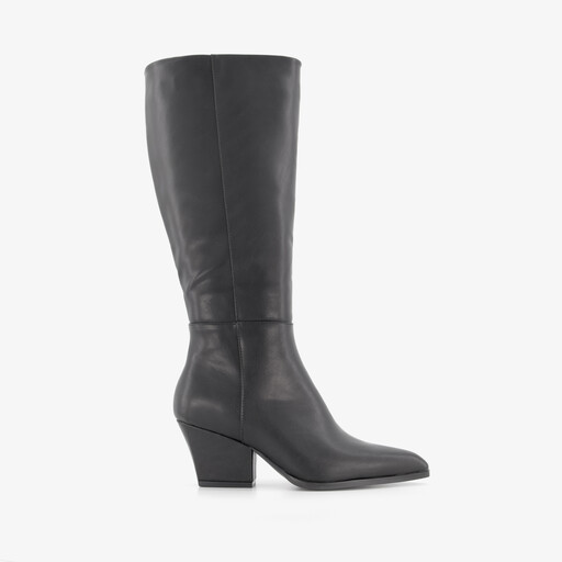 Hoge cowboylaarzen met hak zwart