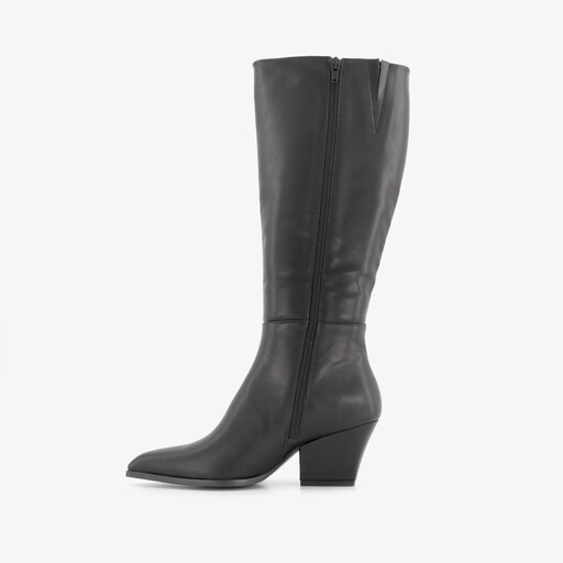 Hoge cowboylaarzen met hak zwart